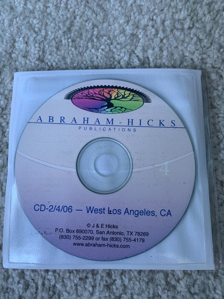Abraham-Hicks COMPLETE WORKSHOP - 4 CDs - West Los Angeles 2-4-2006