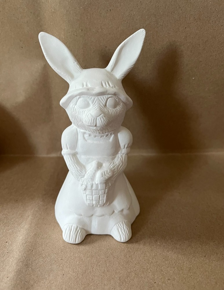 Ceramic Bisque Rabbit Family