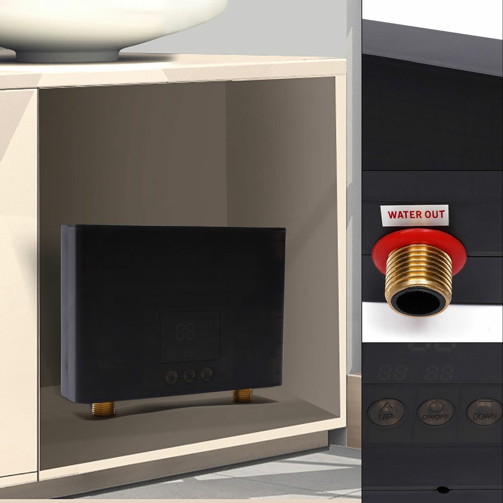 Electric Hot Tankless Water Heater Home Kitchen Bathroom Shower Instant Boiler!