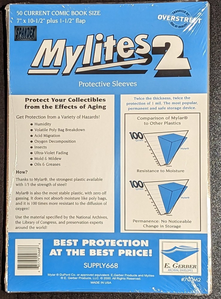 50 E. Gerber Mylites 2 & Full Backs - Current Age Comics 700M2 675FB 35PT