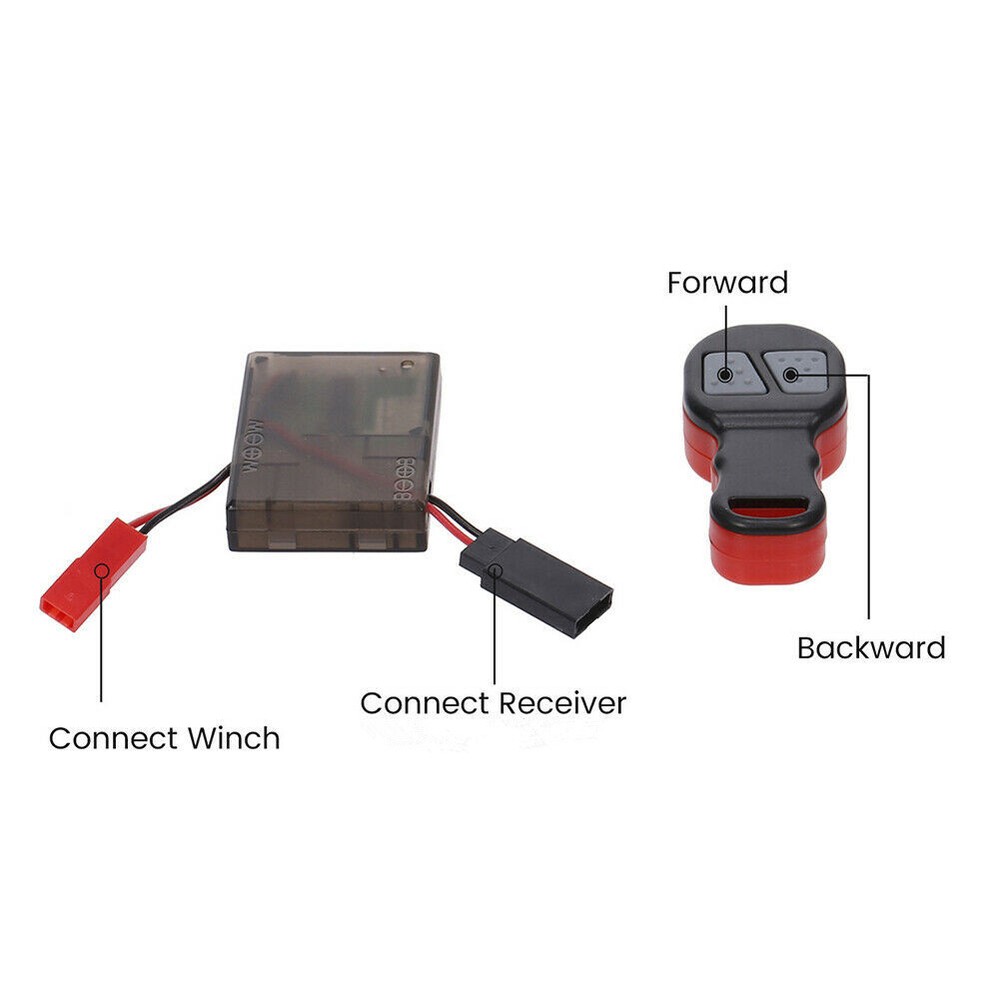 98ft Range 1/10 RC Winch Controller Remote Control Receiver for RC4WD TRX4 SCX10