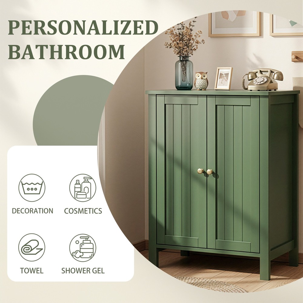 Forest Green MDF Painted with Vertical Stripes, 60*30*80cm