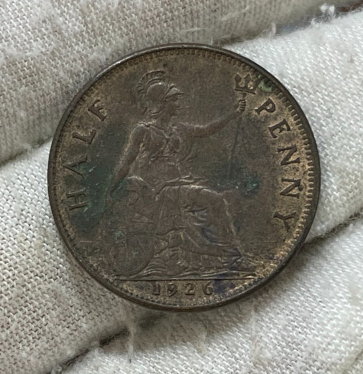 1926 Great Britain Half Penny Coin High Grade