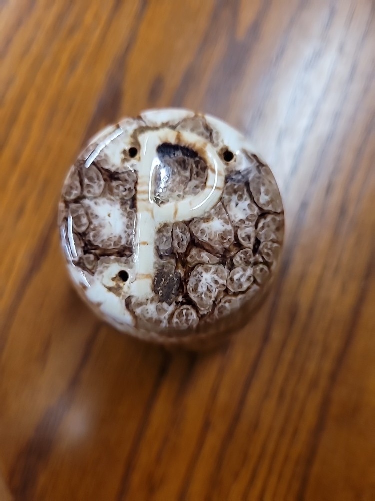 Art Pottery Brown Drip Pepper Shaker Single Unknown Maker