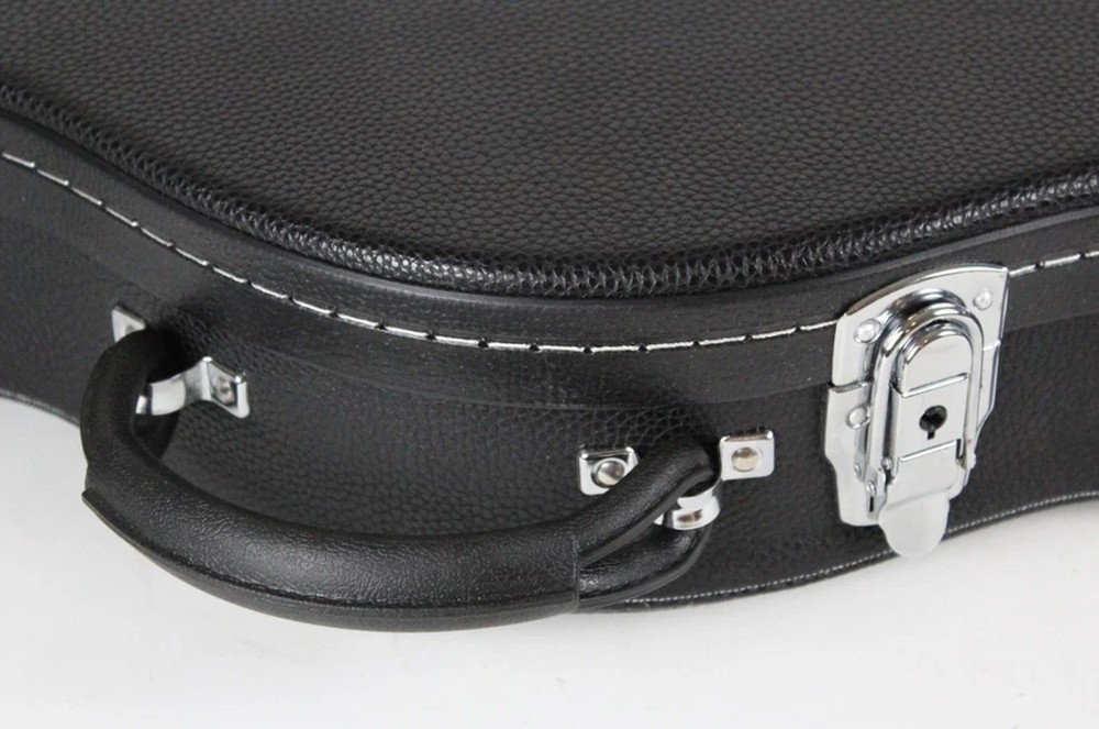 Fender Stratocaster/Telecaster Black Leather Hard-Shell CASE USA