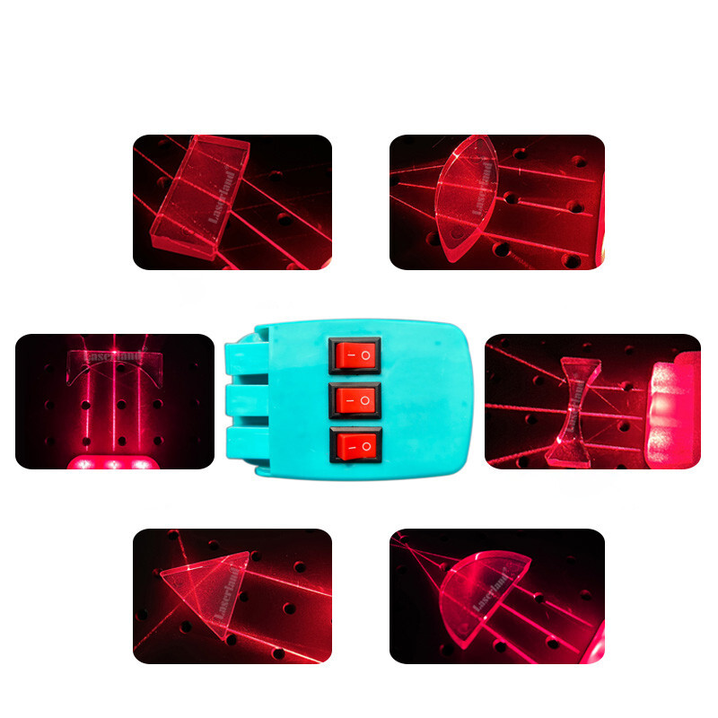 6PC Optical Plastic Prism for Teaching Physics Principle Light Experiment