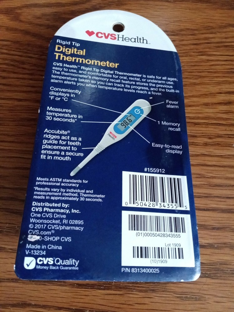 CVS Rigid Tip Digital Thermometer , Brand New