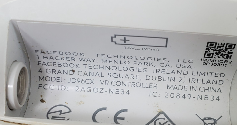 Meta Quest VR Replacemeny RIGHT Controller - JD96CX