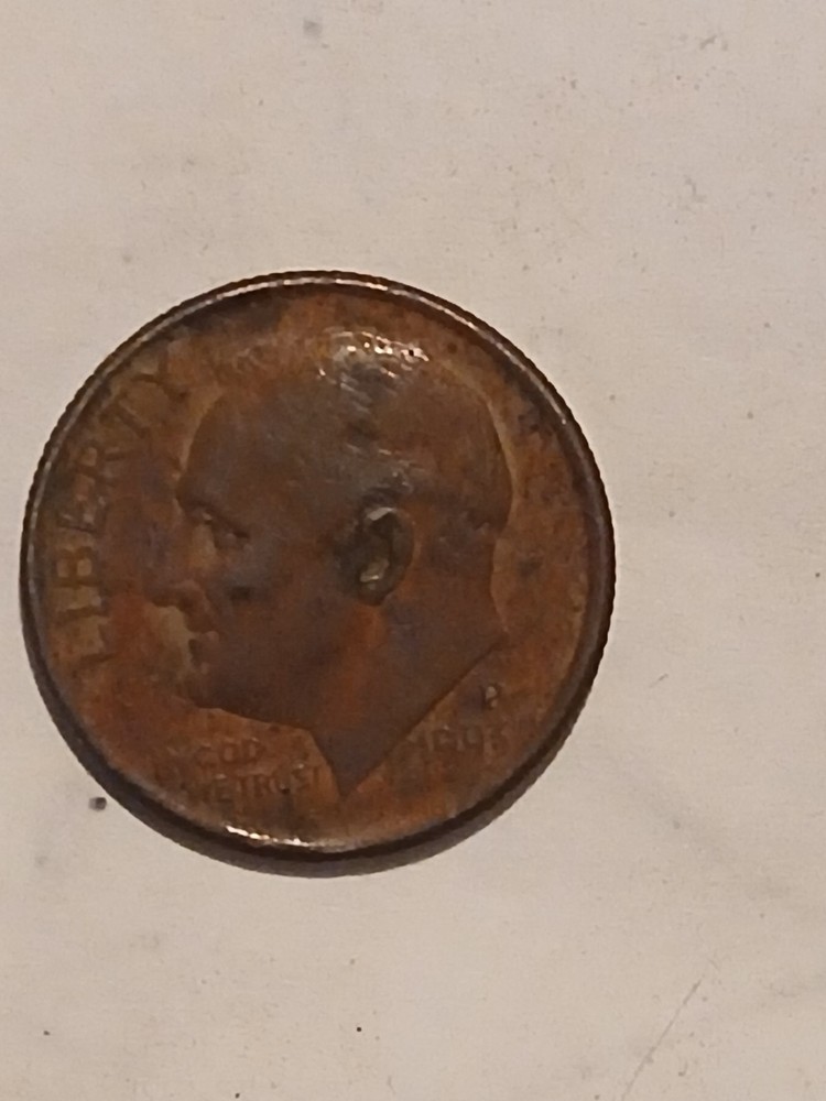 1993 P Copper Dime Error  Vary Rare