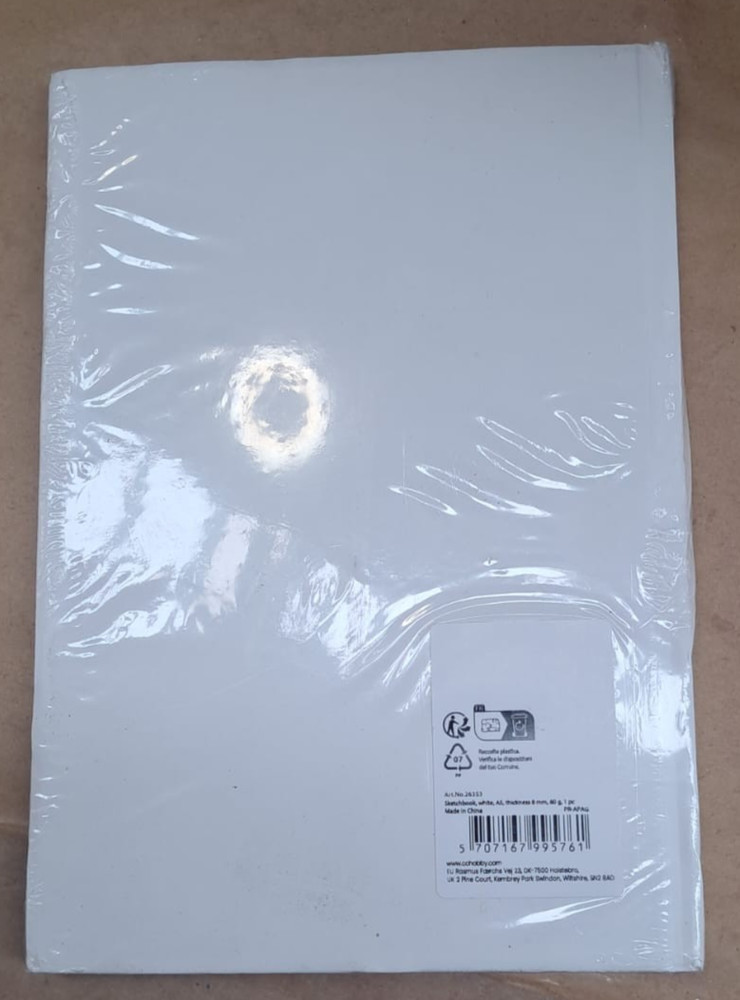 Notebook, A5 15x21 cm, white, 1 pc