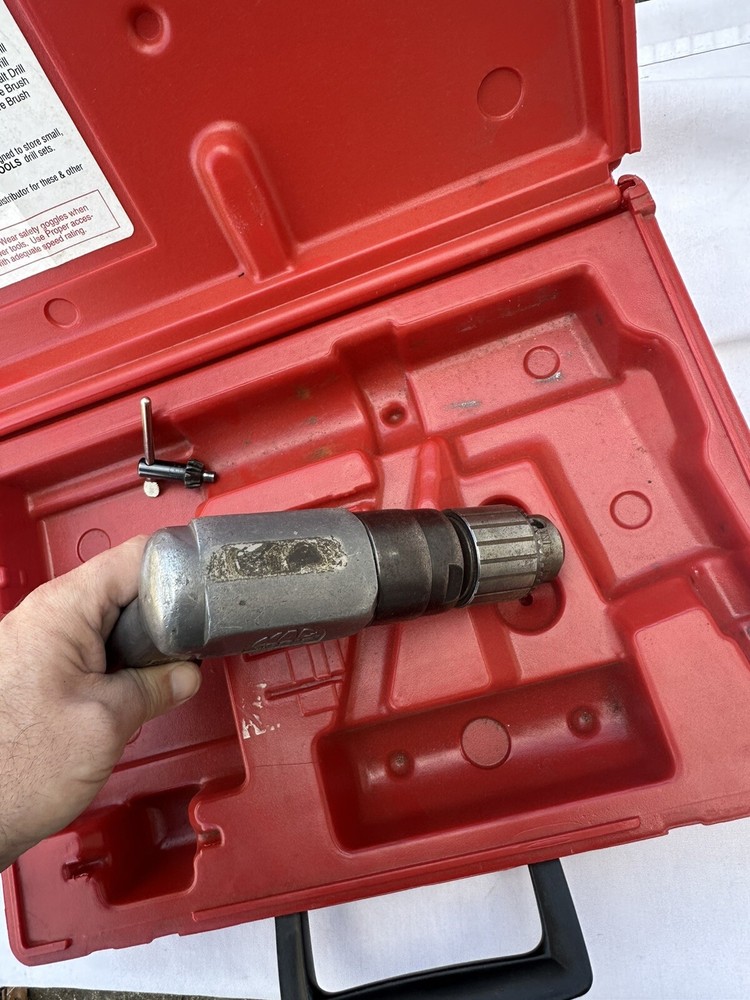 MAC TOOLS HEAVY DUTY PNEUMATIC REVERSIBLE AIR DRILL #AD800 W/case
