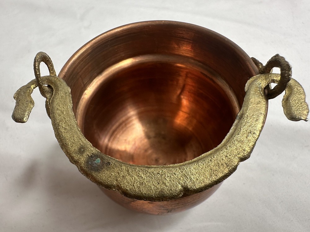 Fairy Garden Copper Kettle 3"