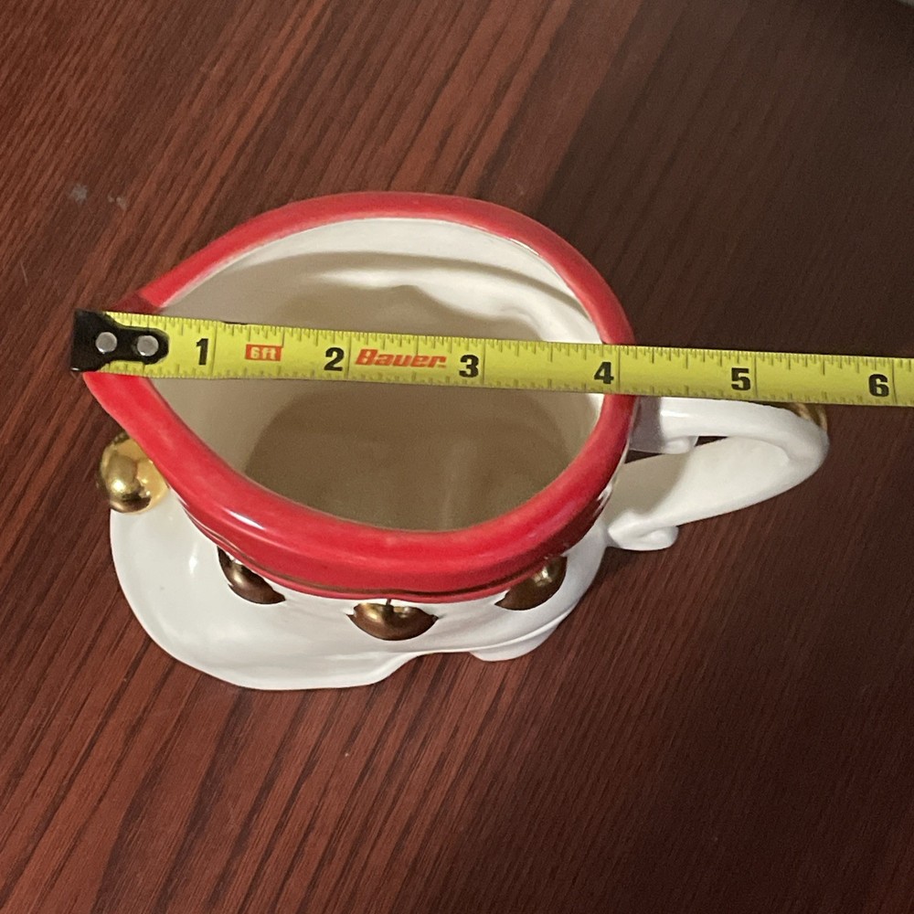 1972 Santa Boot Pitcher Ceramic 5.5” 16oz