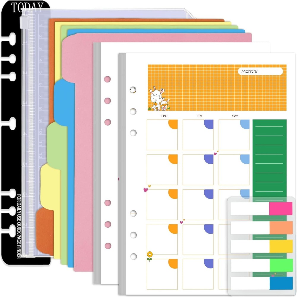 Rancco A5 Planner Inserts Monthly A5, Refills