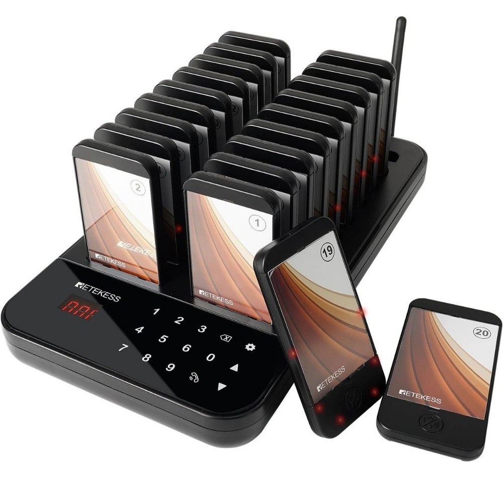 Restaurant Pager, Queue Wireless Calling System, 1640ft Working Distance TD173