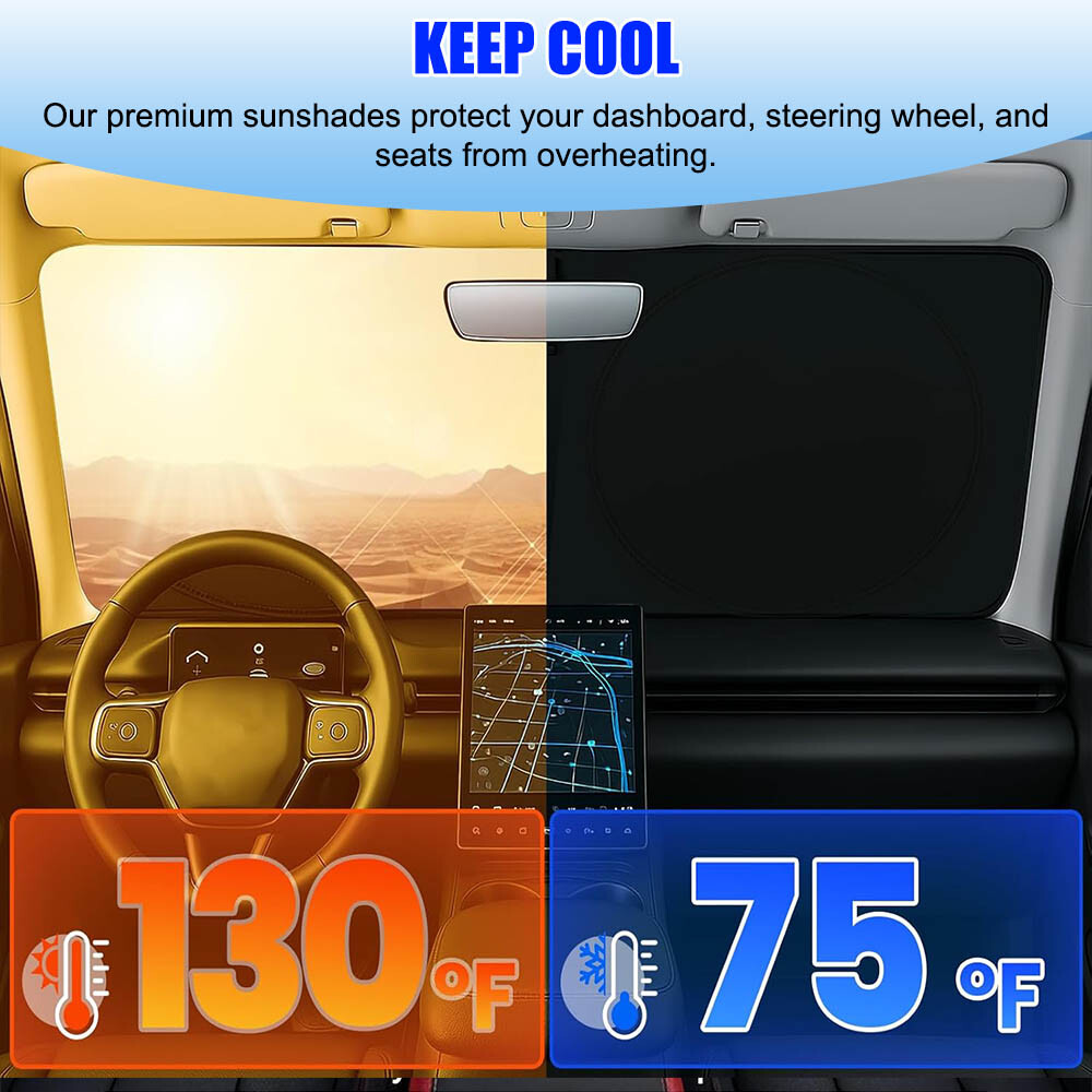 Foldable Car Front Rear Windshield Sun Shade Cover Window Visor UV Block Shield