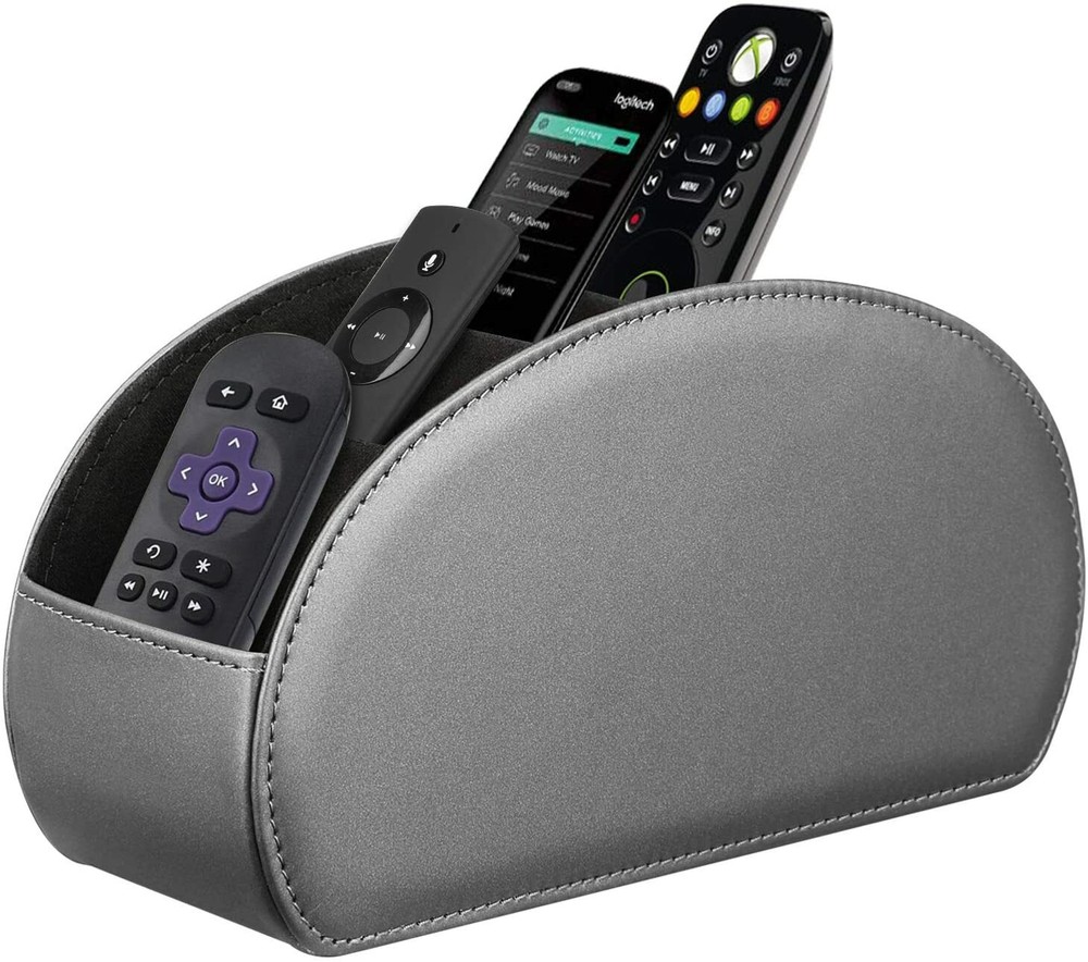 (5 Compartments) TV Remote Control Holder Caddy Desktop Makeup Brush Organizer