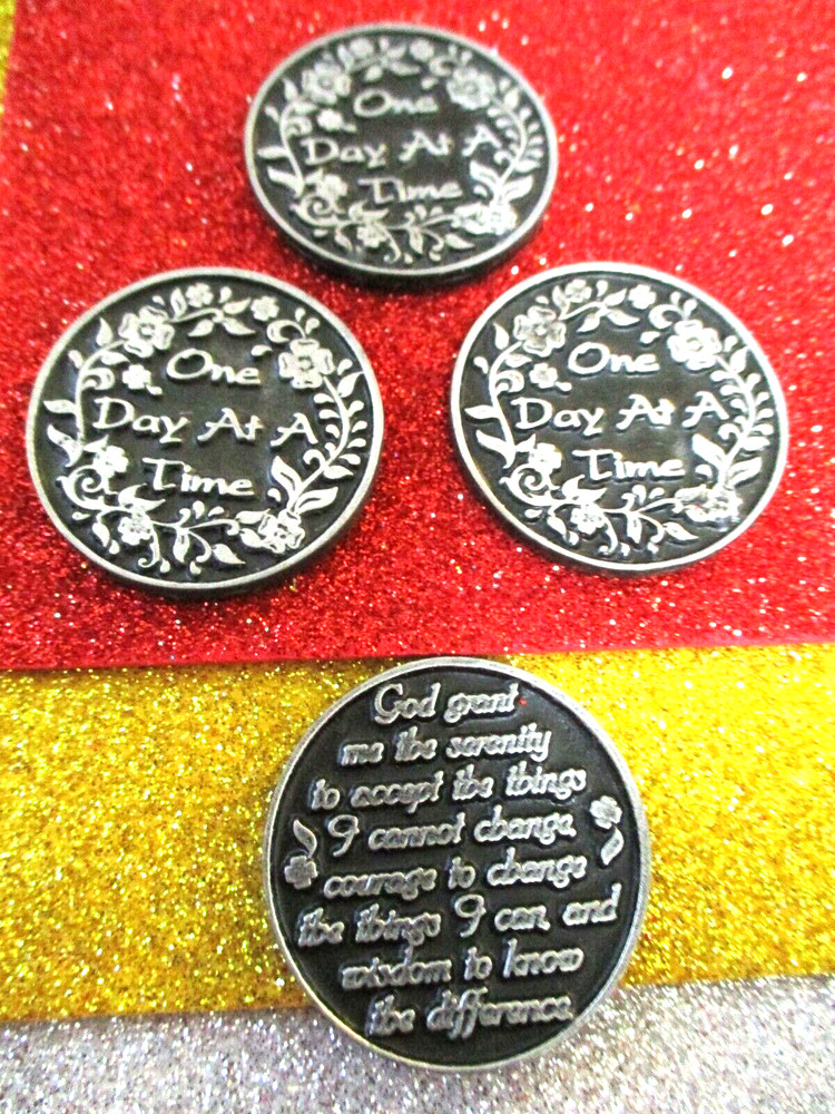 Coin Chip Brass Token Surrender Medallion Inspirational 12 Step Programs AA NA