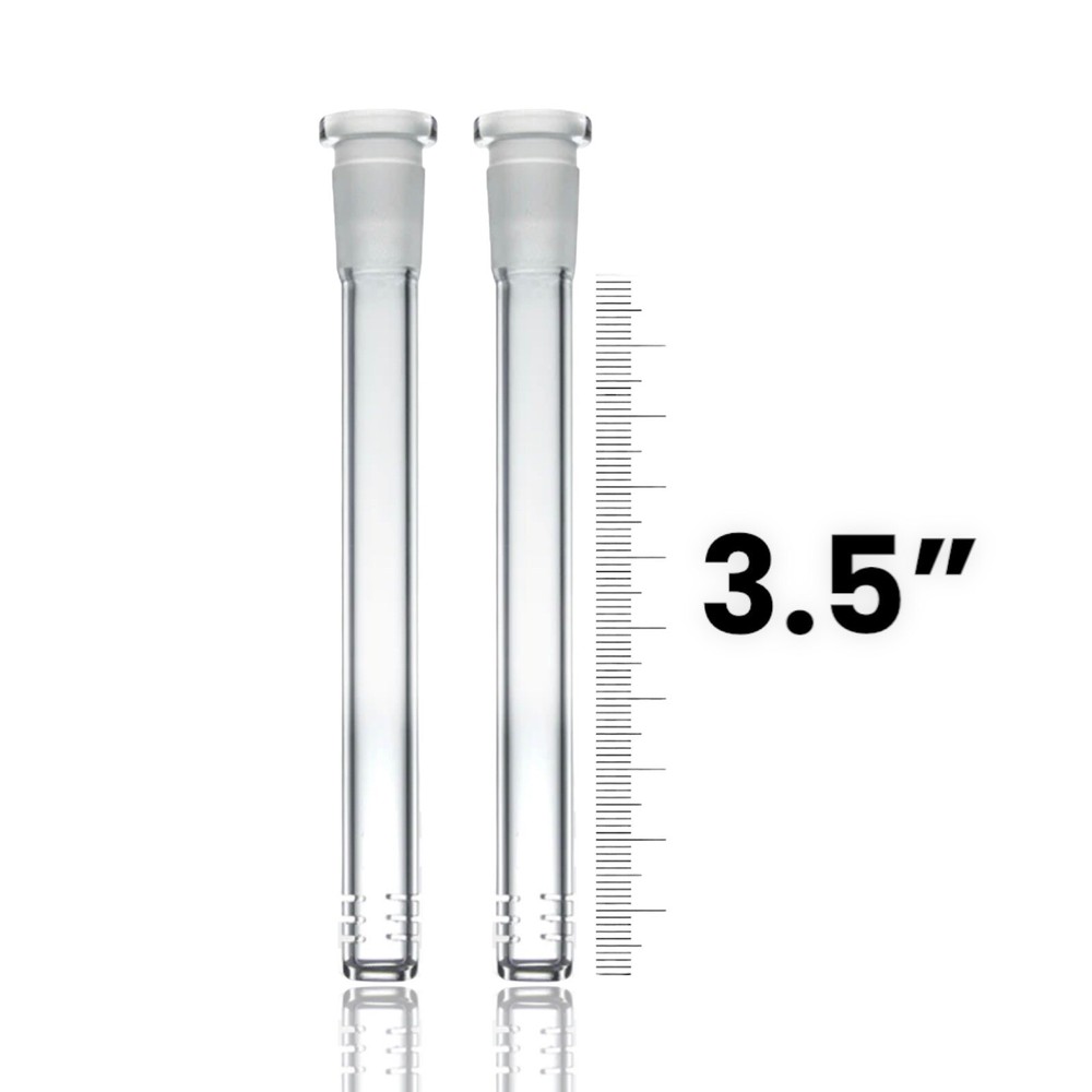 3.5" Downstem 14mm Water Pipe Glass Hookah Tobacco Downstem Diffuser - 2 PACK