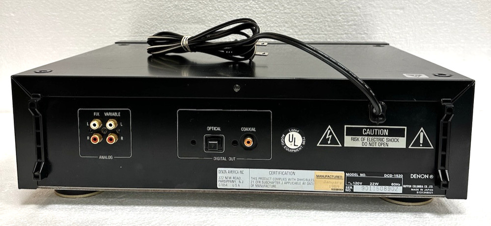 Denon DCD-1520 CD Player Tested & Working! READ!