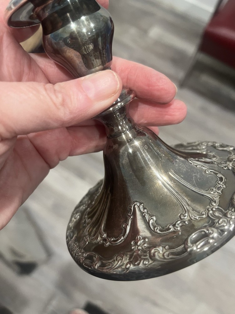 Gorham CHANTILLY Silver Plate Candlestick Holders YC3004 Pair