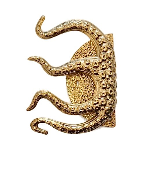 1 complete set version Small 11" wide Octopus HEAVY brass Stunning Solid heavy