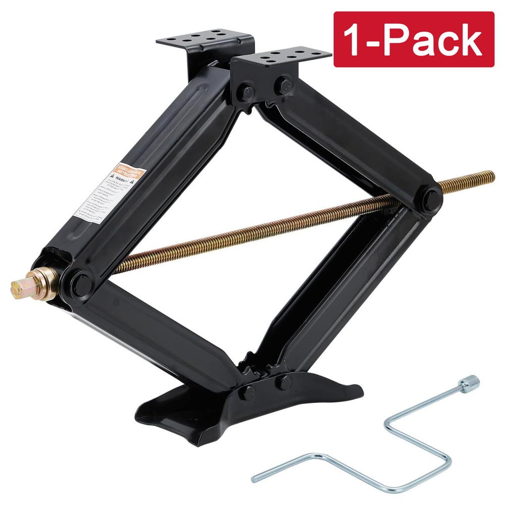 7500lbs 24" RV Stabilizer Leveling Scissor Jacks with Crank Handle for Trailers