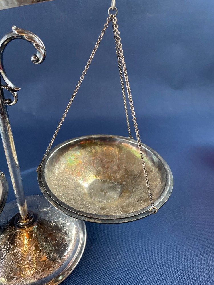 Antique Victorian silver platted scale England