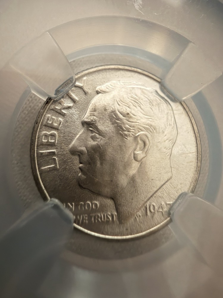MS65 1947-D Roosevelt Dime Trader Bea Purple Core