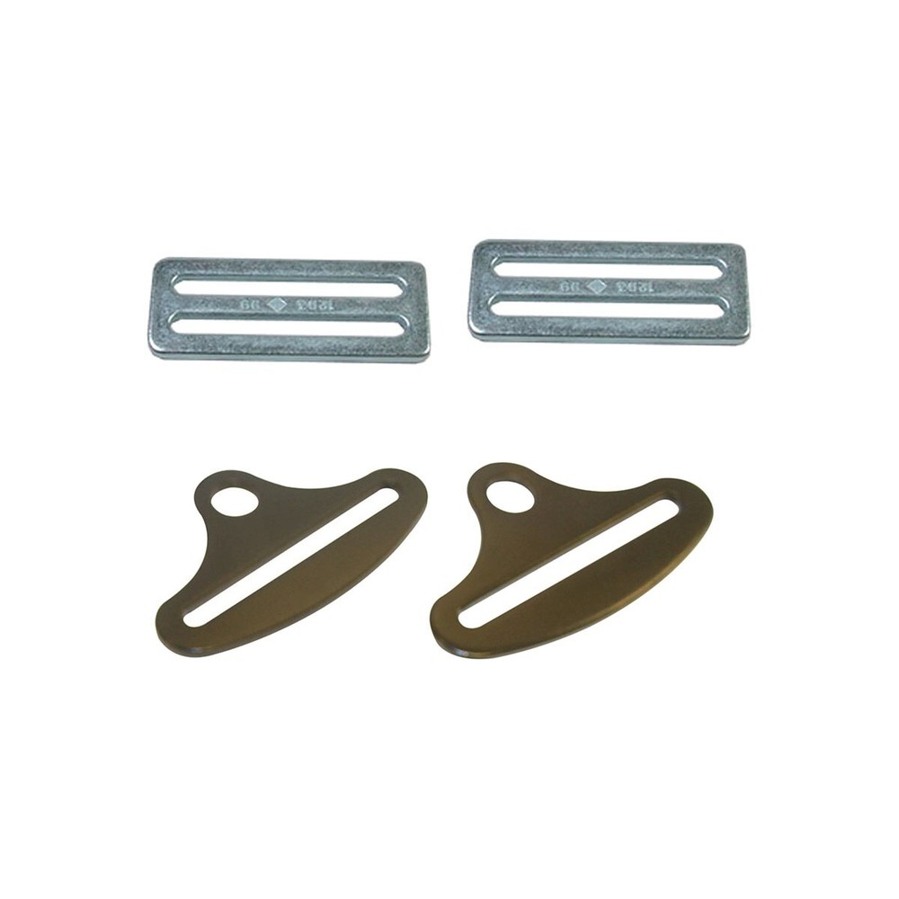 4 Point Off Road Harness 3" Belt Auto Style Buckle Push Button Release - SILVER
