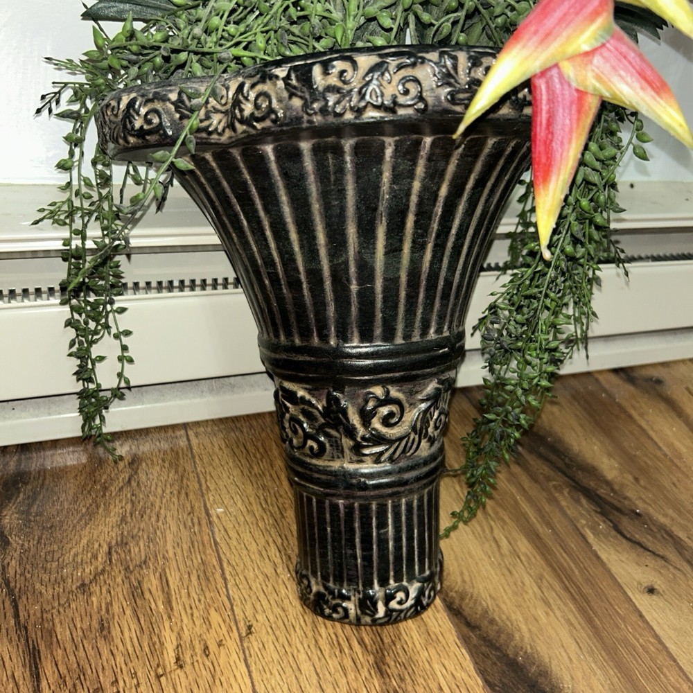 Wall Hanging Container With Tropical Flowers