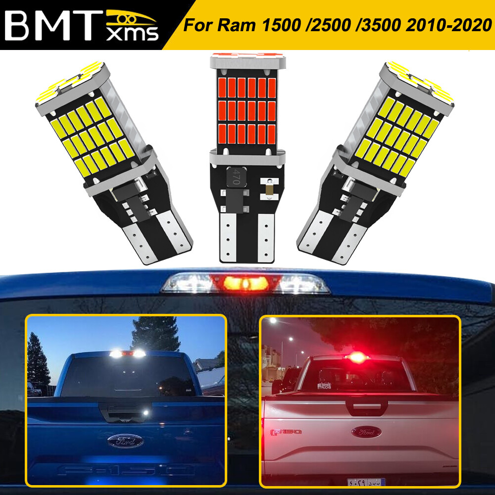 LED Cargo Trunk +Third Brake Light Bulbs White Red for Dodge RAM 1500 2500 3500