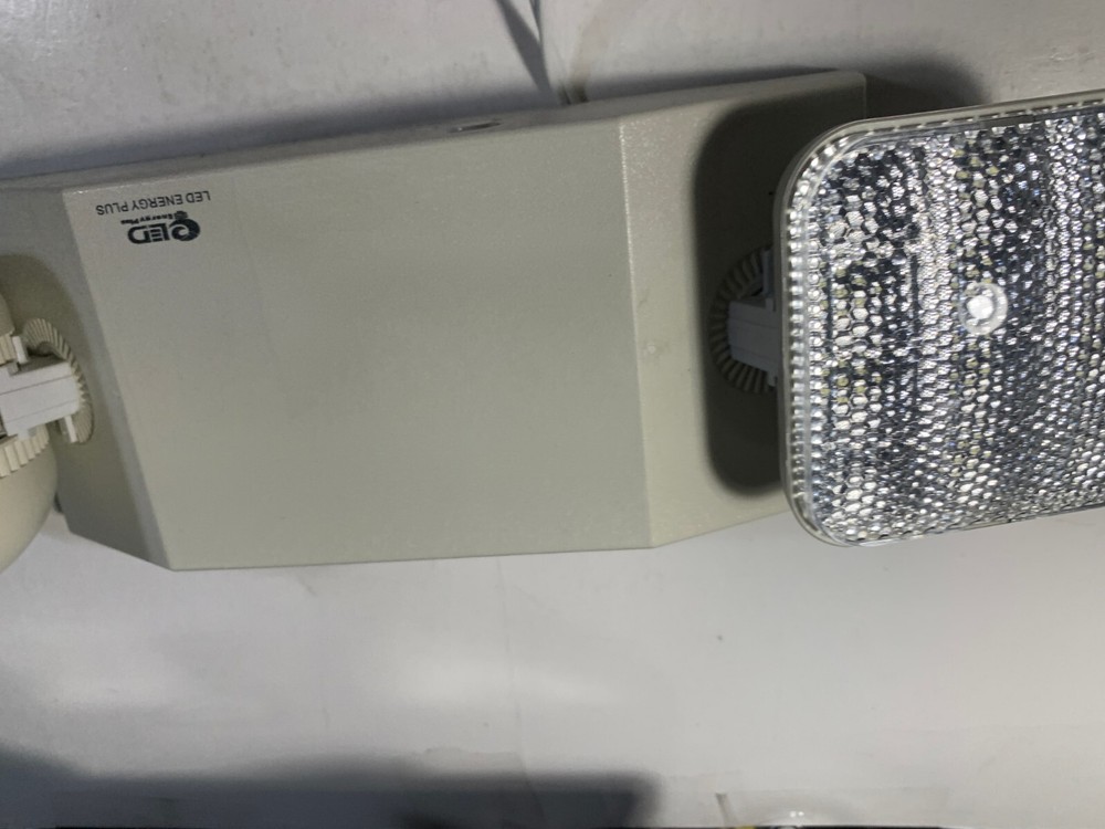 LED Emergency Exit Light Battery Backup & Adjustable Two Heads, UL 924-Listed