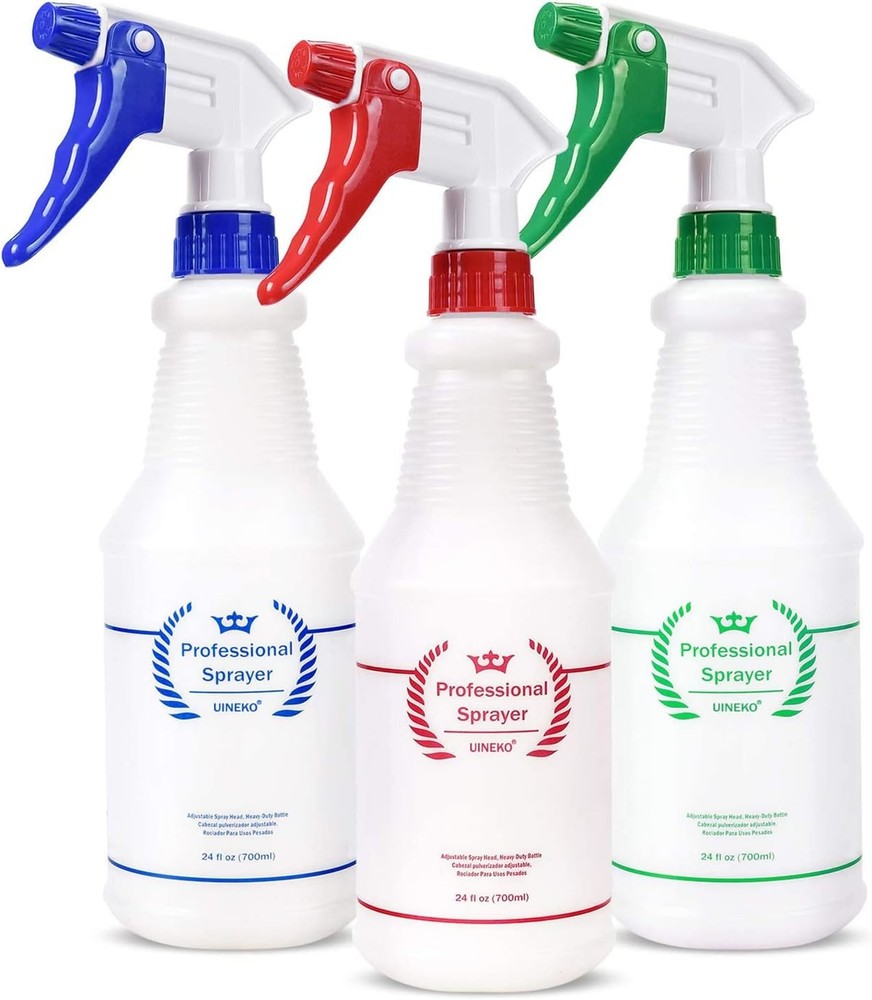 24 Oz Spray Bottles 3 Pack Colors