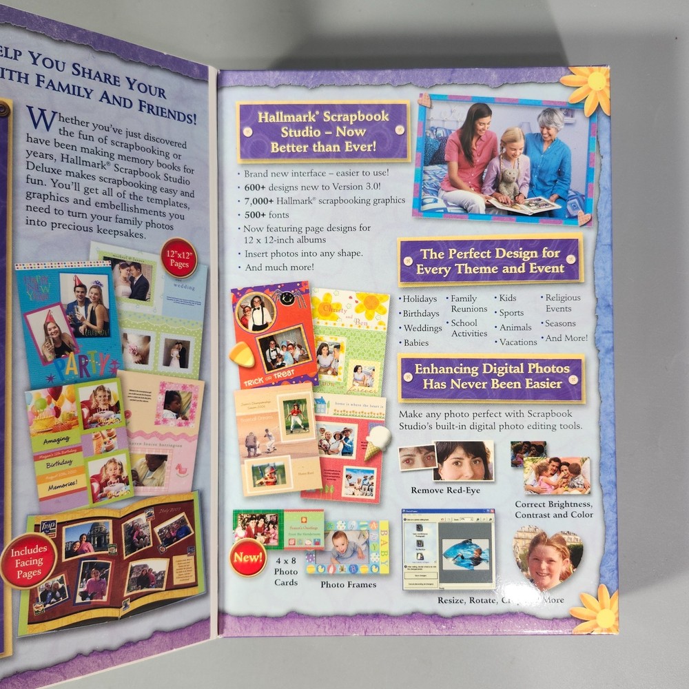 Hallmark Scrapbook Studio Deluxe 3.0 PC CD-ROM Windows 98 Me 2000 XP Software