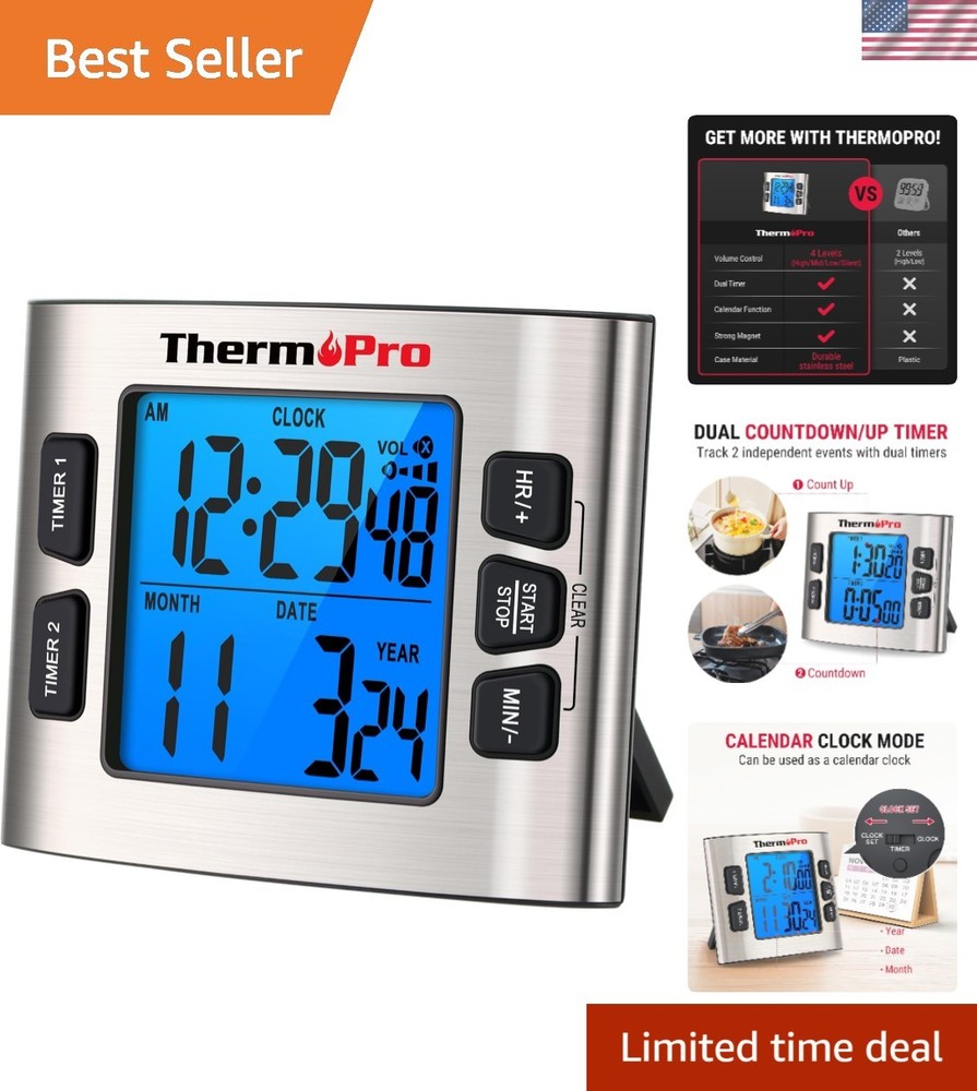 Digital Stainless Steel Kitchen Timer