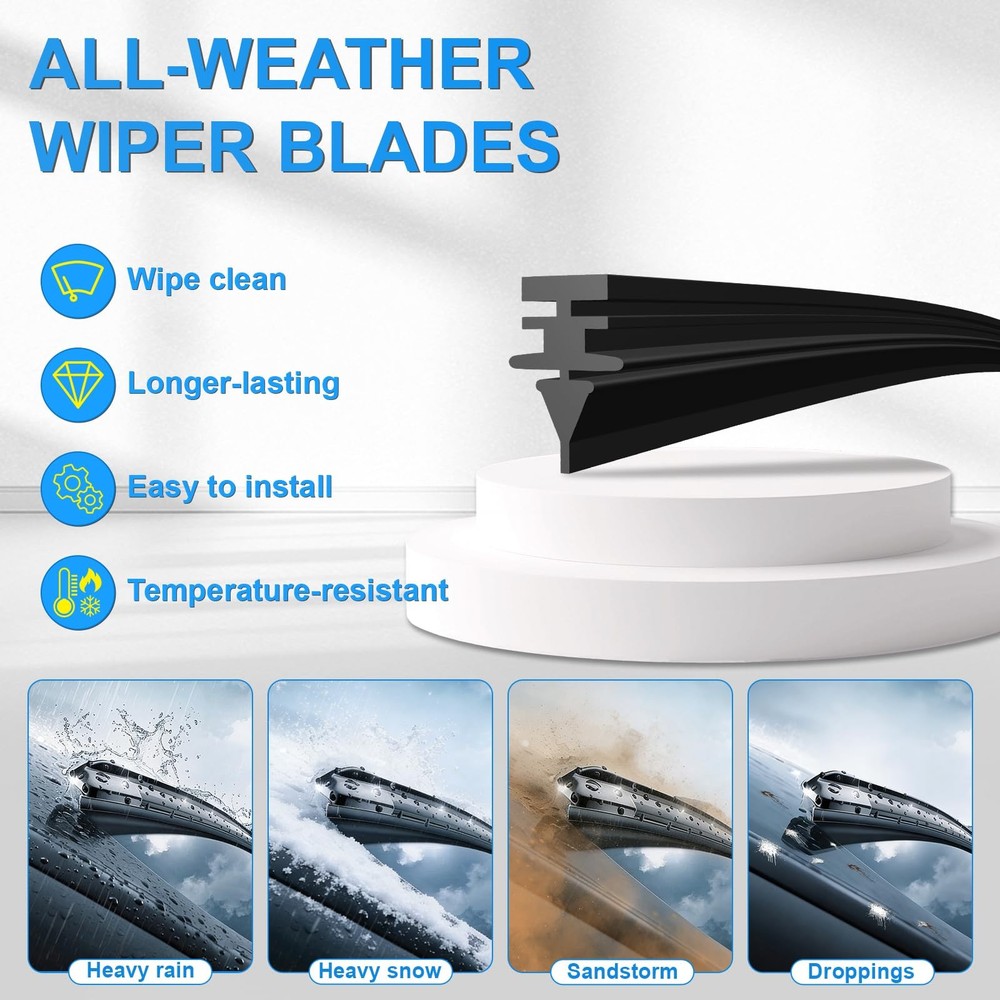 Premium Windshield Wipers Set for 2009-2019 Corolla & 2013-2025 RAV4""