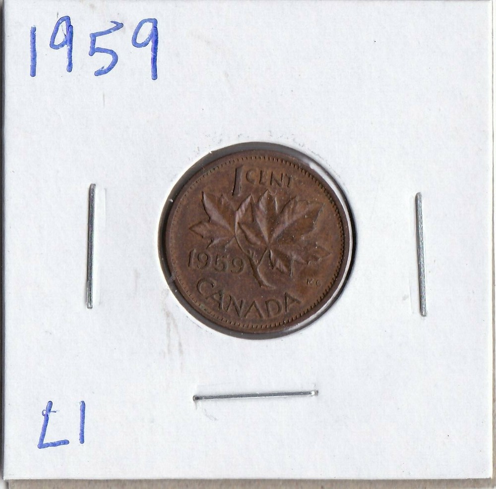 1959 Canadian Cent L1