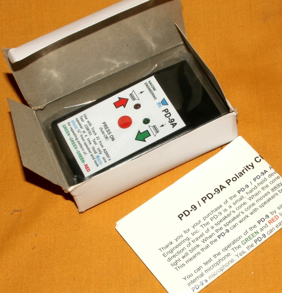 PD-9 Phase Detector / Polarity Checker Self-Test Auto-Off Audio Speaker Testing