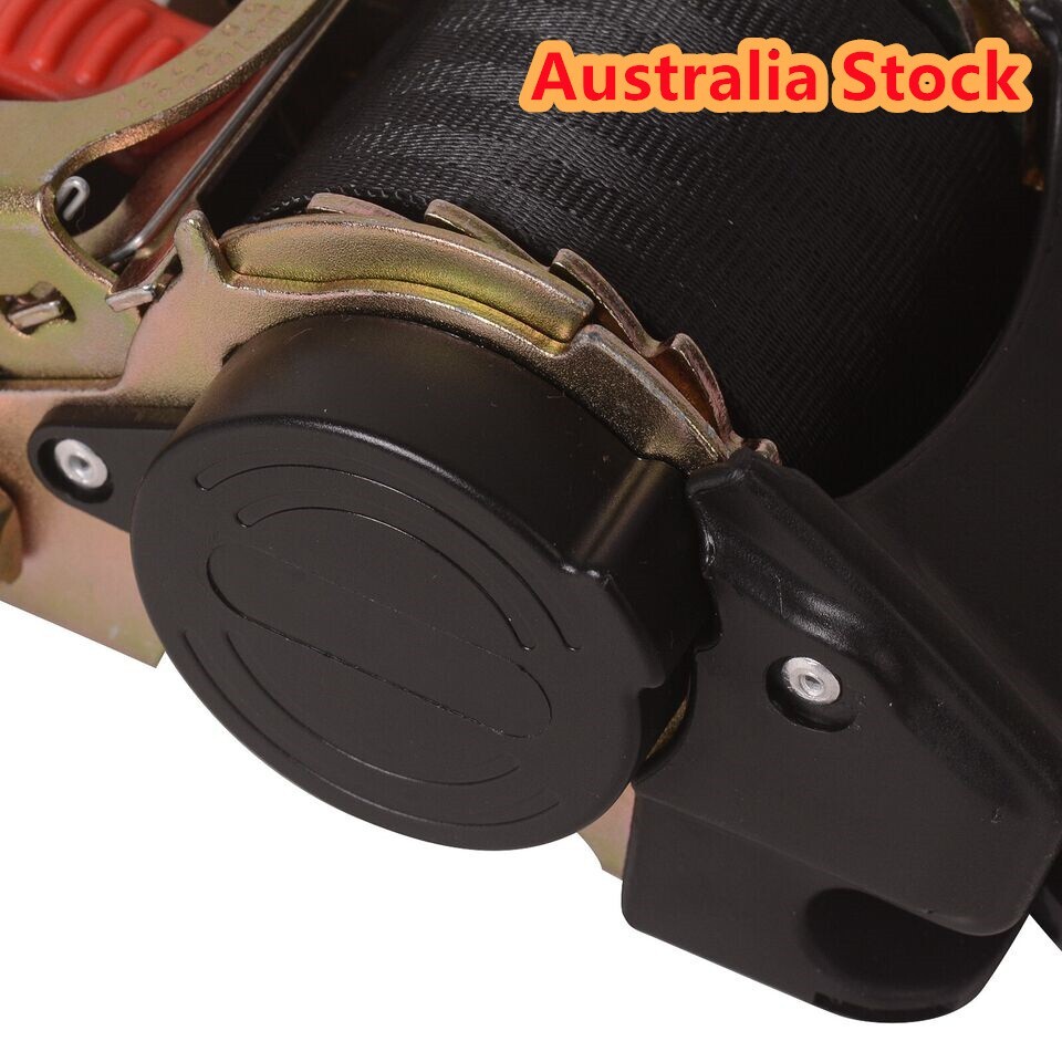 1PCS Quick Release Automatic Retractable Ratchet Tie Down Strap With S hooks