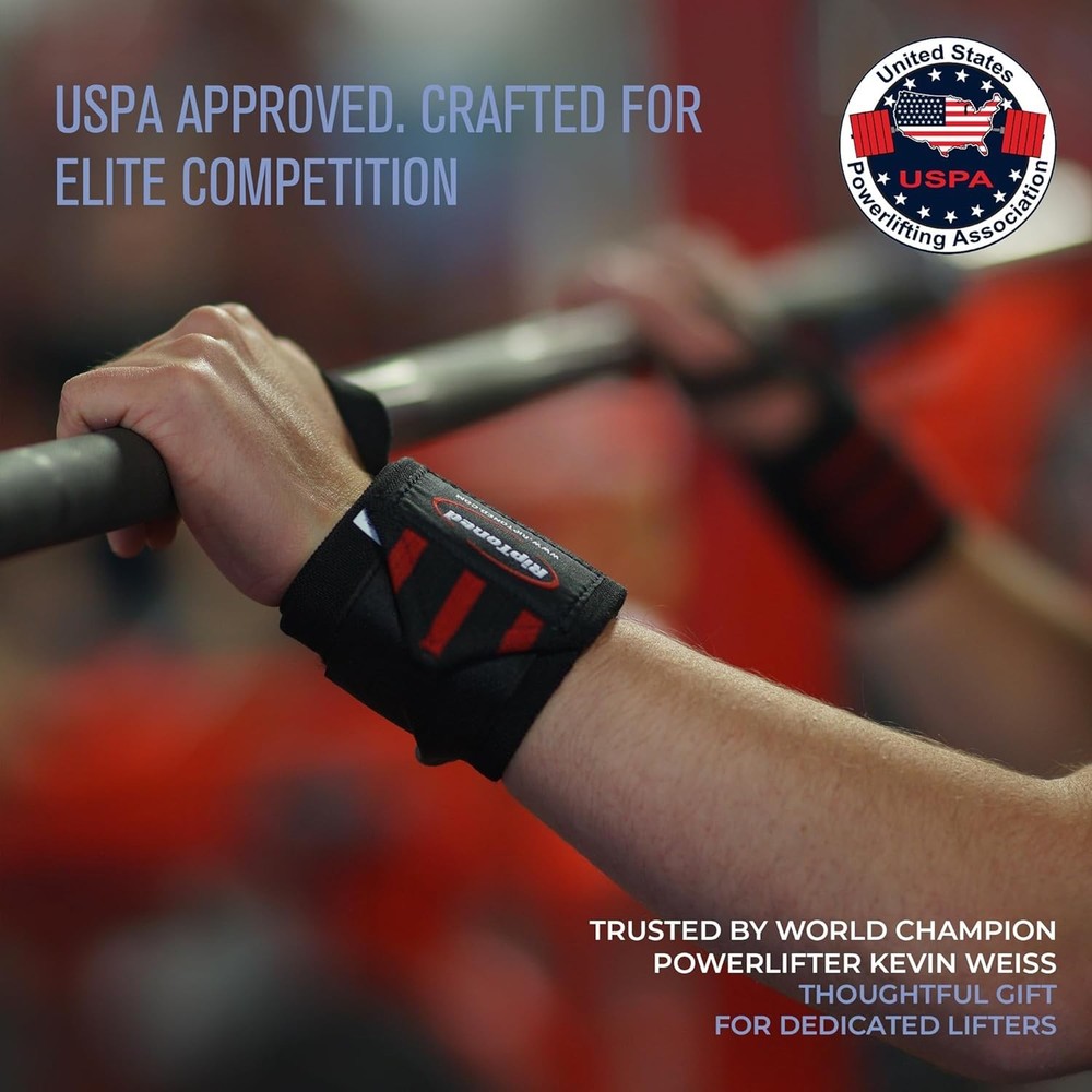 Stiff Powerlifting Wraps with Thumb Loop