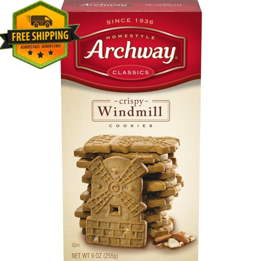 Archway Crispy Windmill Cookies – 9 oz Box