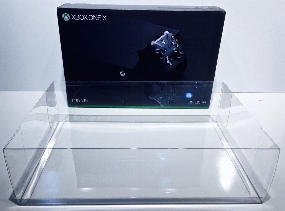 1 Console Box Protector For XBOX ONE X Console Boxes Clear Custom Display Case