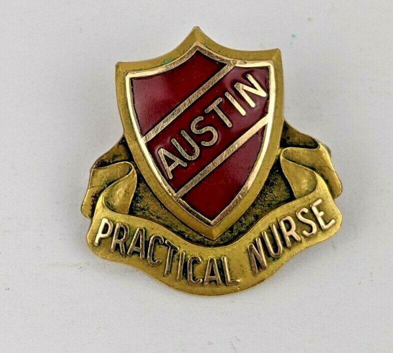 10K Gold Filled AUSTIN Practical Nurse Pin dated 1967