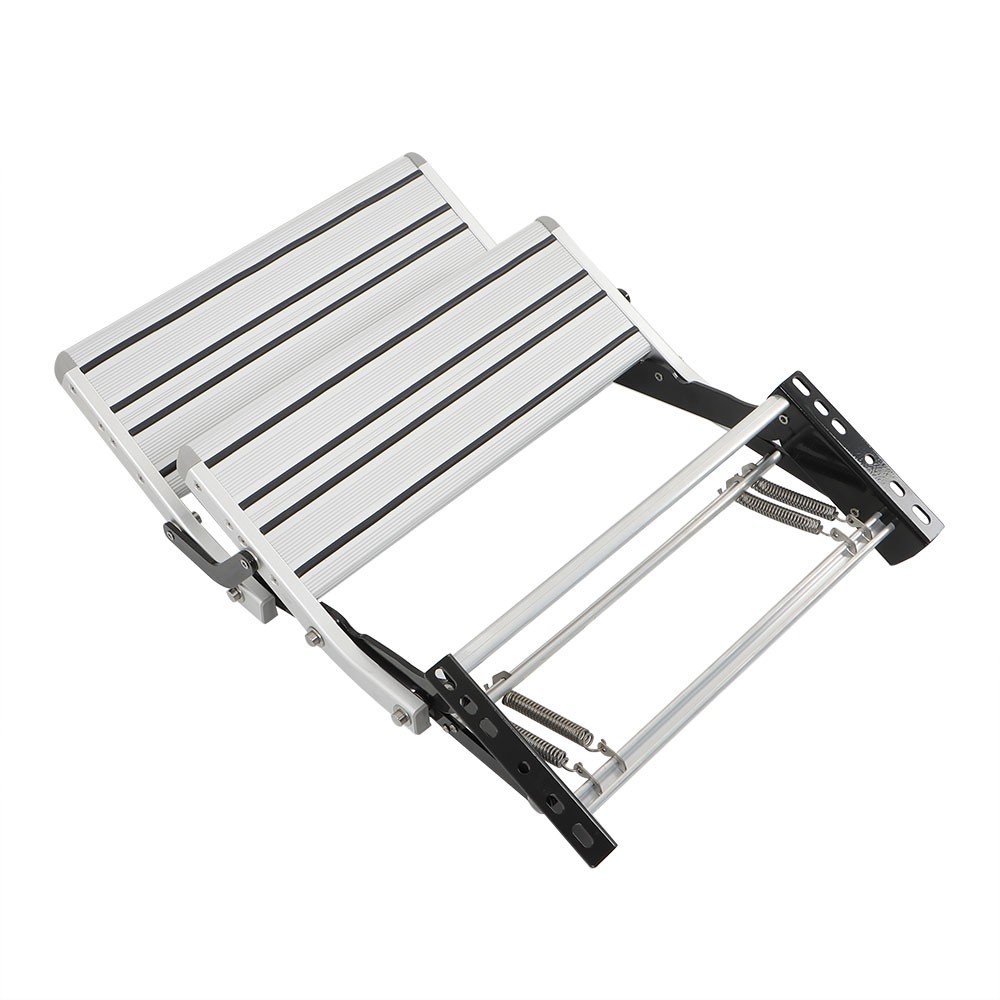 Labwork Aluminum 2 Step Pull Out Retractable 21.65''W Steps Stair Anti-Slip