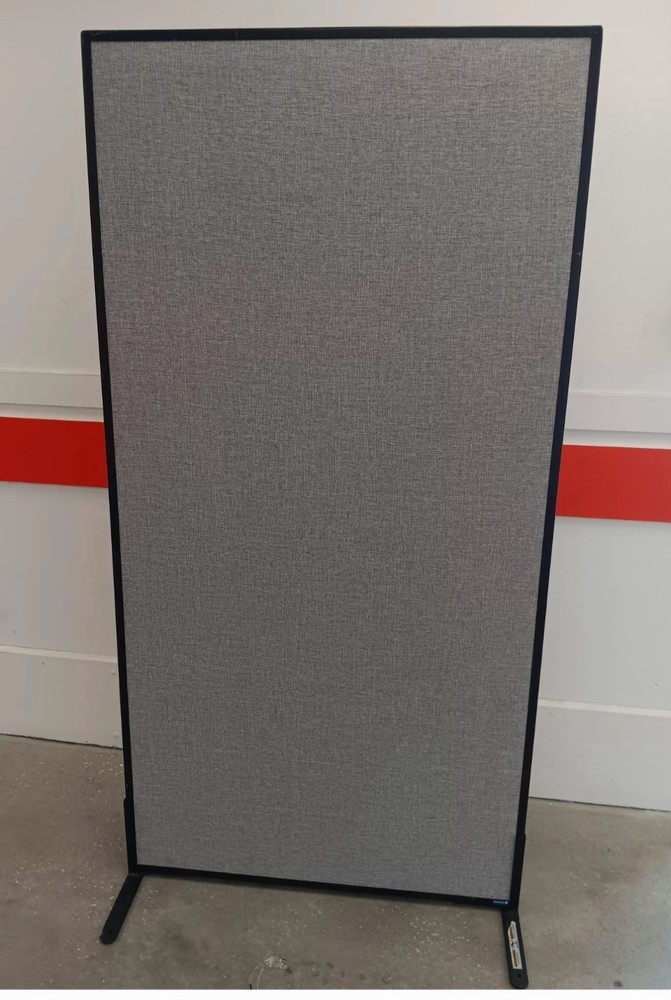 Freestanding Office Partition Panel Gray