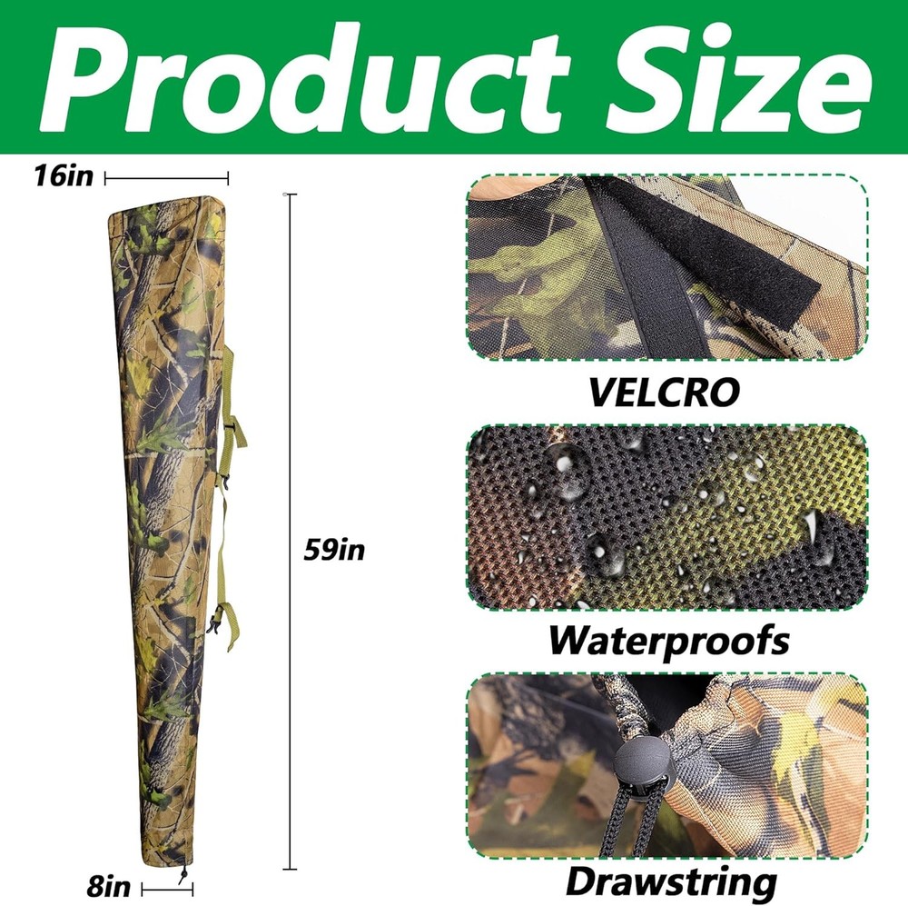 Adjustable Camo Feeders-100 Lb Tree Hugger Gravity Deer Feeder with Adjustable S