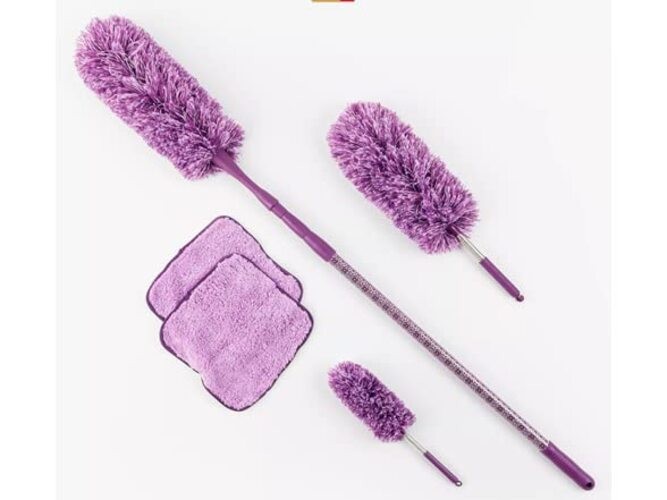 6-Piece Easy Reach Microfiber Duster Set () Eggplant