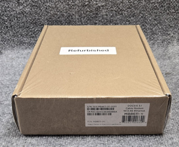 Motorola MB8611 DOCSIS 3.1 Modem Refurbished
