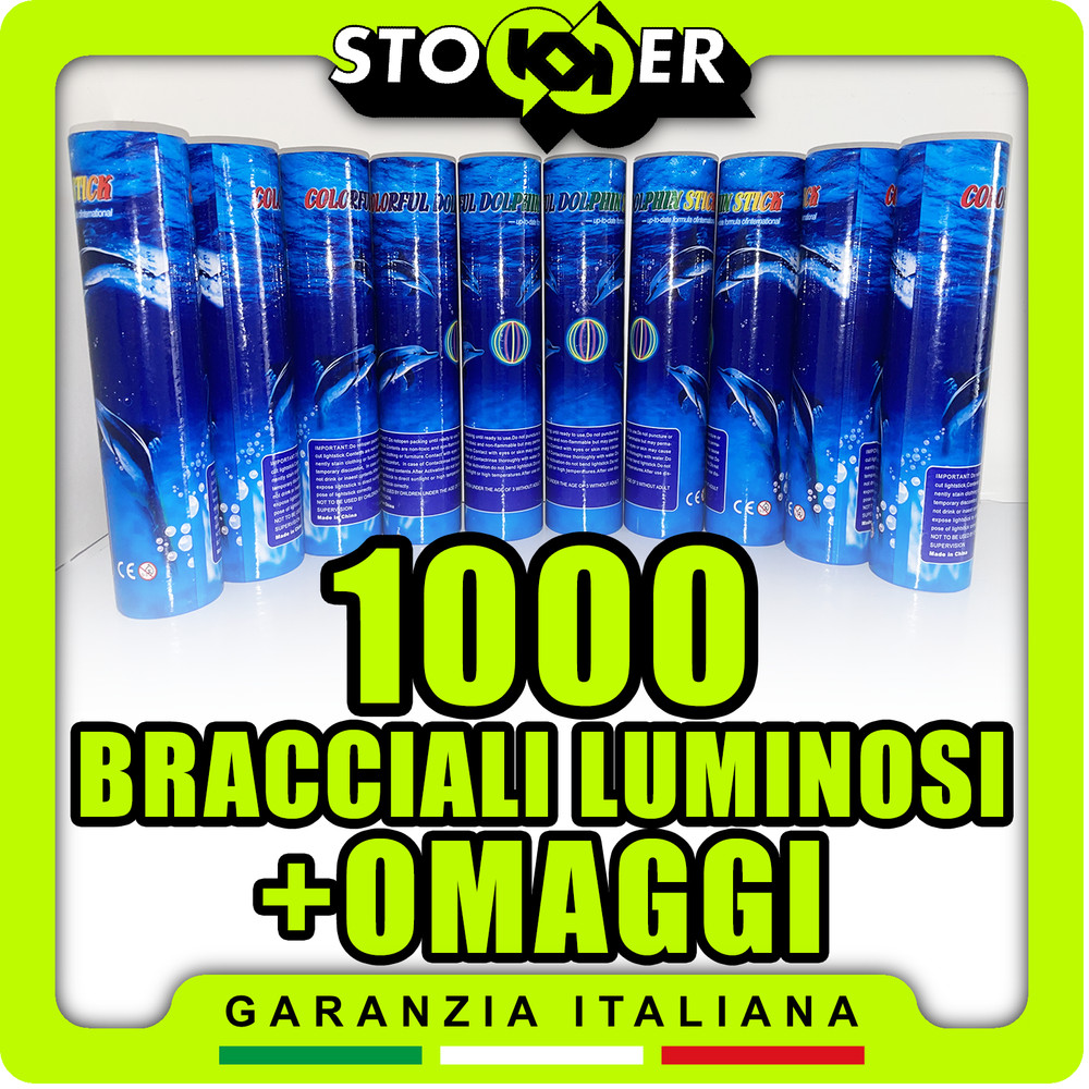 1000 BRIGHT STARLIGHT FLUORESCENT DISCO BRACELETS FLUO DJ